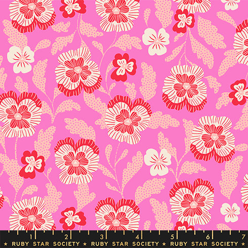 PREORDER Hello Alice Violets in Lipstick RS2126 12 - Ruby Star Society Sold by the Half Yard